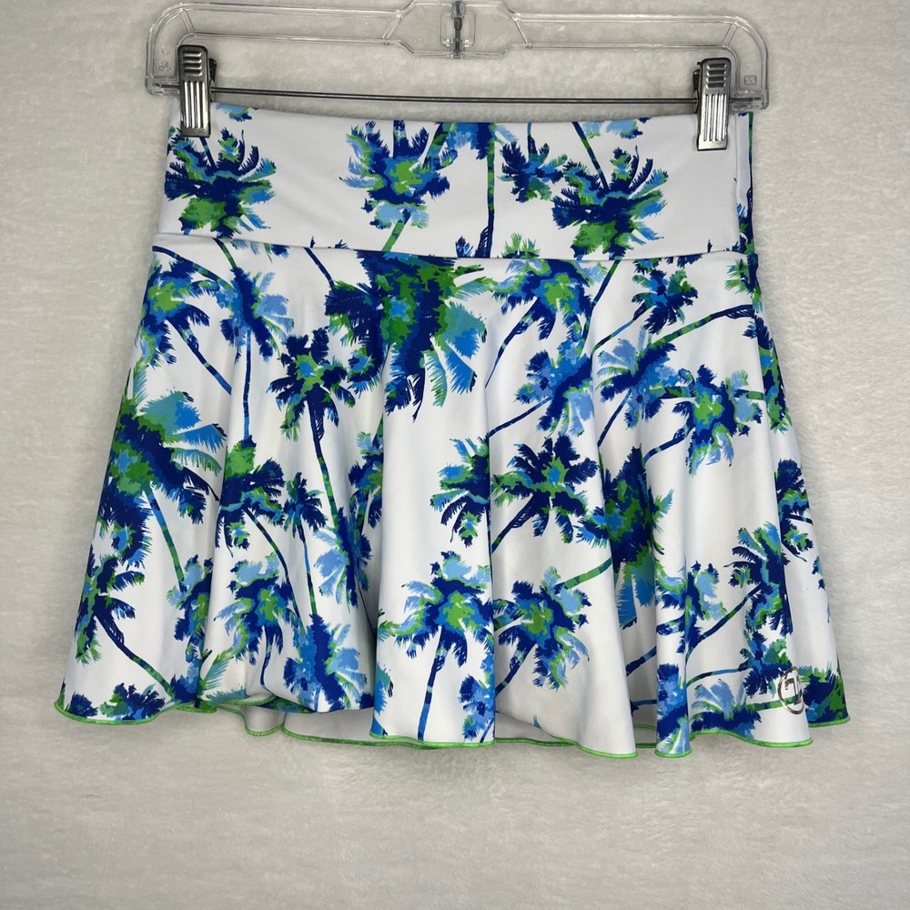 Tina + Jenna Skort Palm Tree Print Golf Tennis‎ Skirt Womens Small